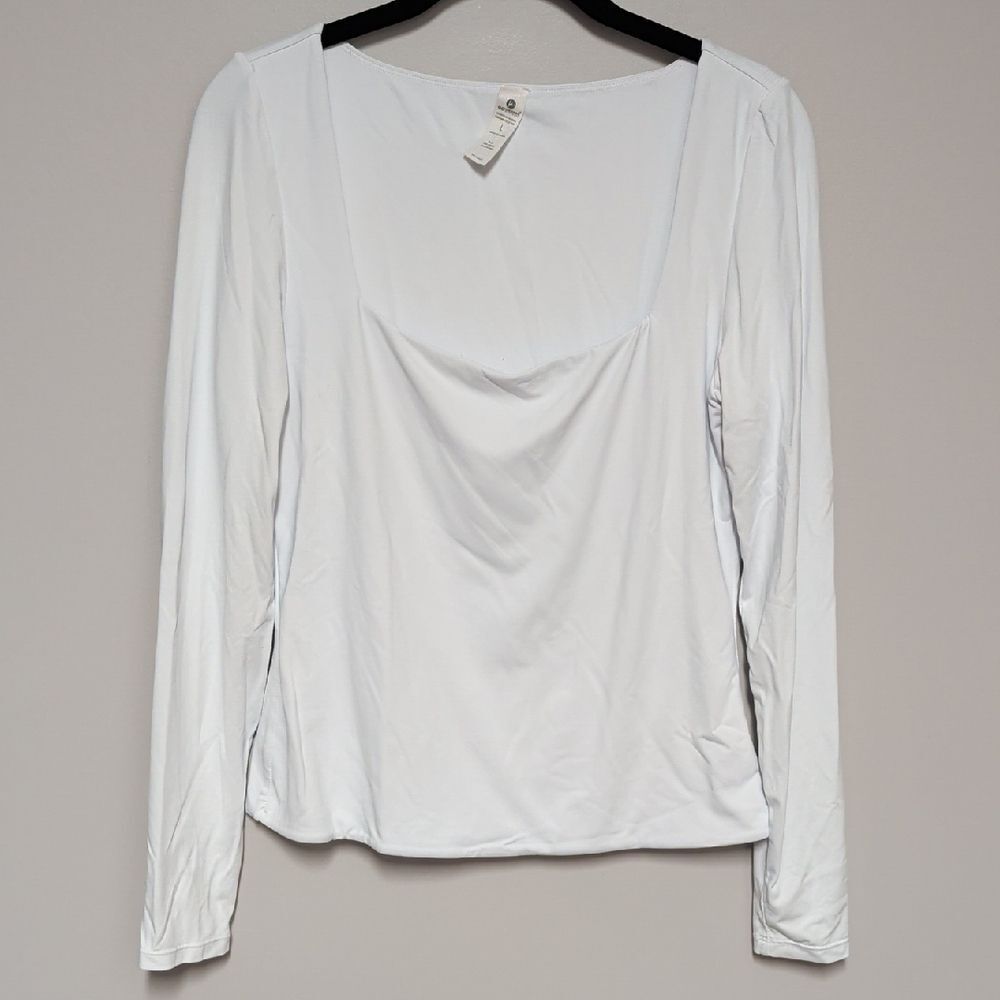 90 Degree By Reflex White Long Sleeve Blouse